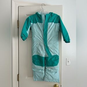 L.L. Bean Teal and White Snowsuit